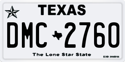 TX license plate DMC2760