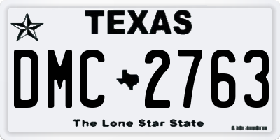 TX license plate DMC2763