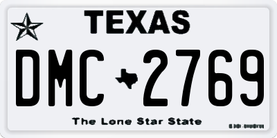TX license plate DMC2769