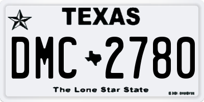 TX license plate DMC2780