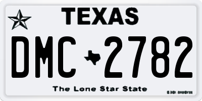 TX license plate DMC2782