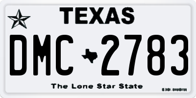 TX license plate DMC2783