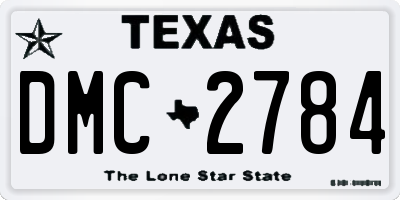 TX license plate DMC2784