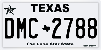 TX license plate DMC2788