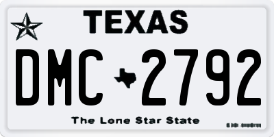 TX license plate DMC2792