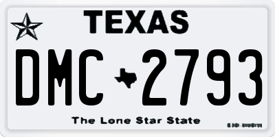 TX license plate DMC2793