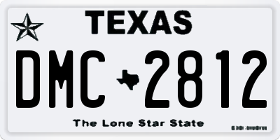 TX license plate DMC2812