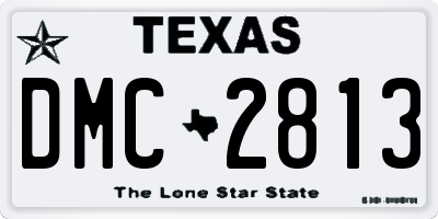 TX license plate DMC2813