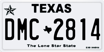TX license plate DMC2814