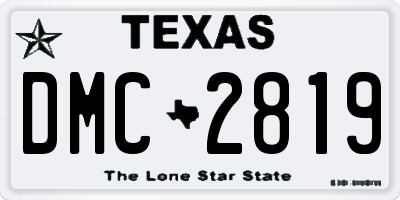 TX license plate DMC2819