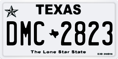 TX license plate DMC2823