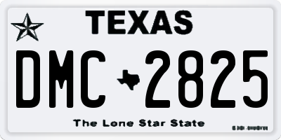 TX license plate DMC2825