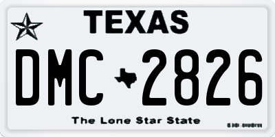 TX license plate DMC2826