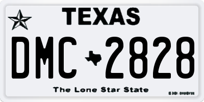 TX license plate DMC2828