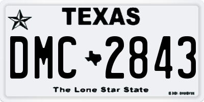 TX license plate DMC2843