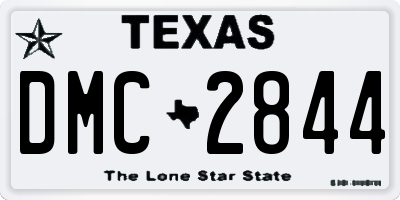 TX license plate DMC2844