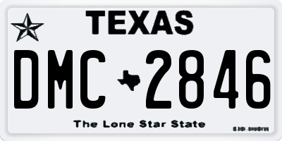 TX license plate DMC2846