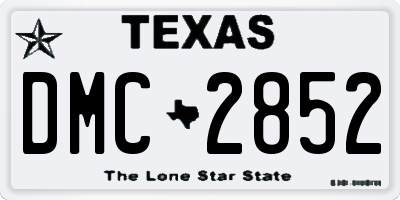 TX license plate DMC2852