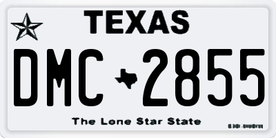 TX license plate DMC2855