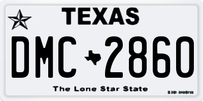 TX license plate DMC2860