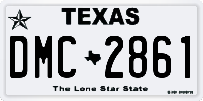 TX license plate DMC2861