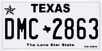 TX license plate DMC2863