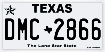 TX license plate DMC2866