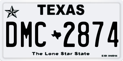 TX license plate DMC2874