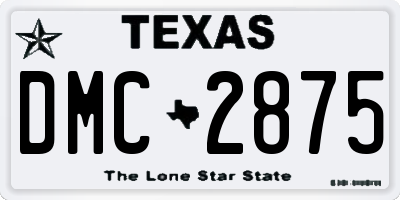 TX license plate DMC2875
