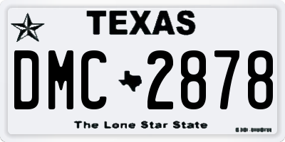 TX license plate DMC2878