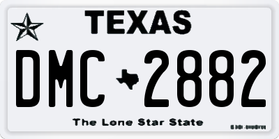 TX license plate DMC2882