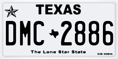 TX license plate DMC2886