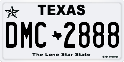 TX license plate DMC2888