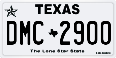 TX license plate DMC2900