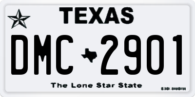 TX license plate DMC2901