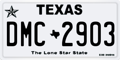 TX license plate DMC2903