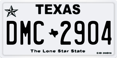 TX license plate DMC2904