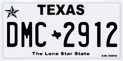 TX license plate DMC2912