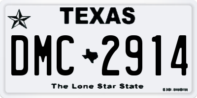 TX license plate DMC2914
