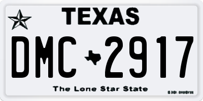 TX license plate DMC2917
