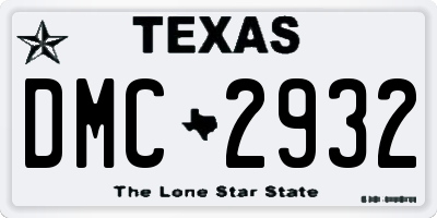 TX license plate DMC2932