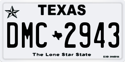 TX license plate DMC2943