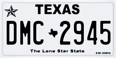 TX license plate DMC2945