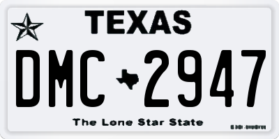 TX license plate DMC2947