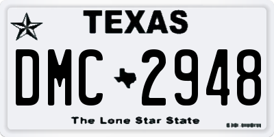 TX license plate DMC2948