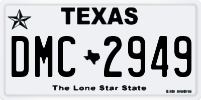 TX license plate DMC2949