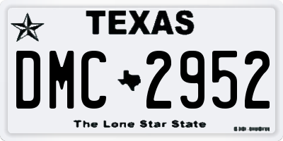 TX license plate DMC2952