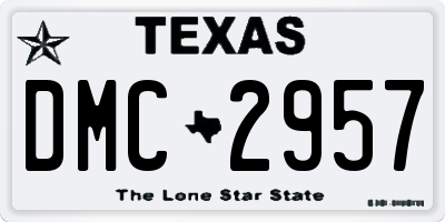 TX license plate DMC2957