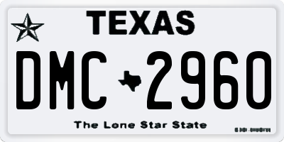 TX license plate DMC2960
