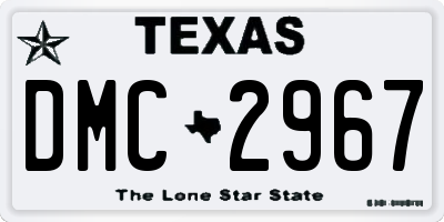 TX license plate DMC2967